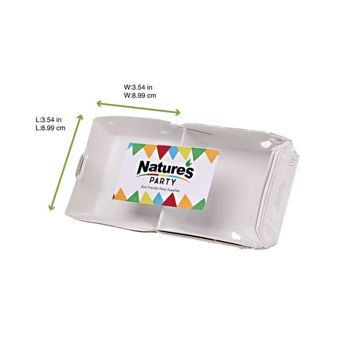 Petite boîte burger en carton blanc 90x90mm H50mm - 60Pcs