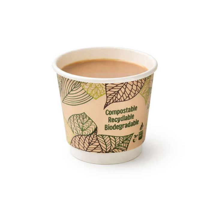 Gobelet carton laminé PLA double paroi  H60mm 120ml - 300Pcs