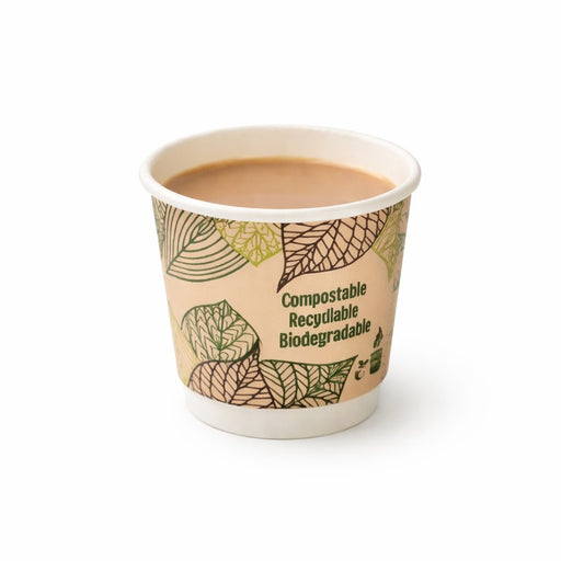 Gobelet carton laminé PLA double paroi  H60mm 120ml - 300Pcs