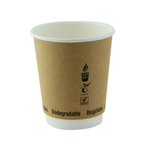 Gobelet carton laminé PLA double paroi  H93mm 230ml - 300Pcs