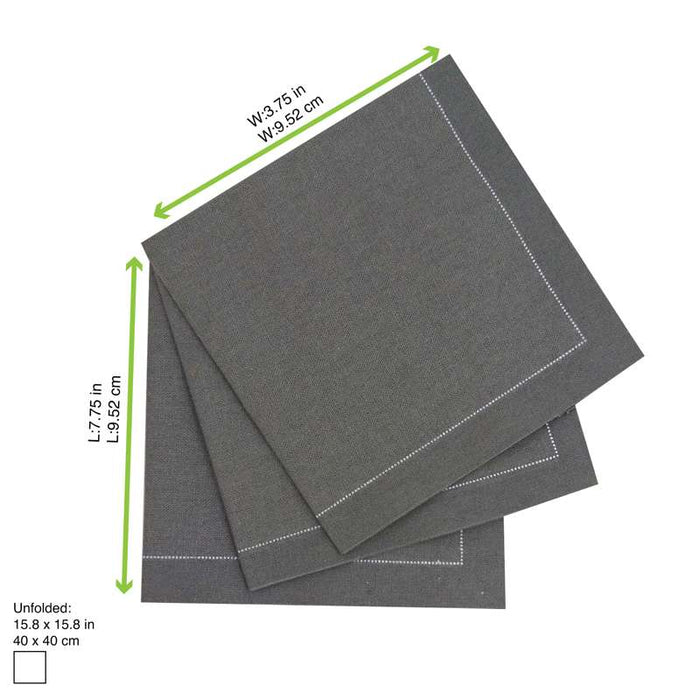 Serviette de table en coton grise 400x400mm - 100Pcs