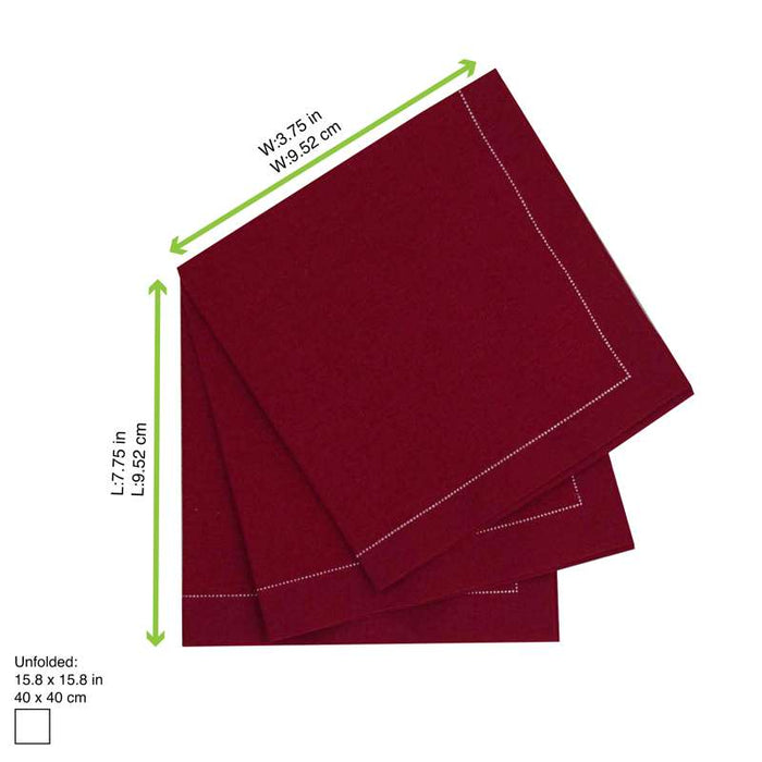 Serviette de table en coton rouge 400x400mm - 100Pcs