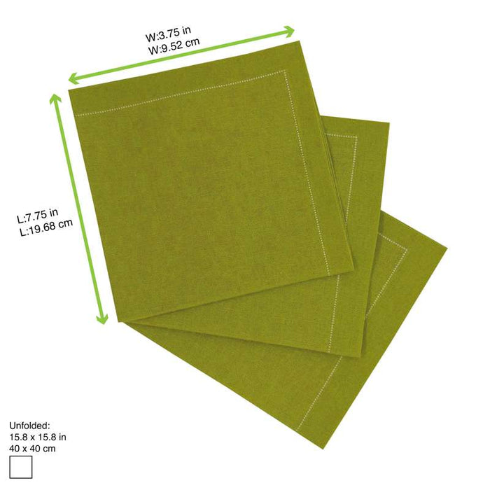 Serviette de table verte en coton 400x400mm - 100Pcs