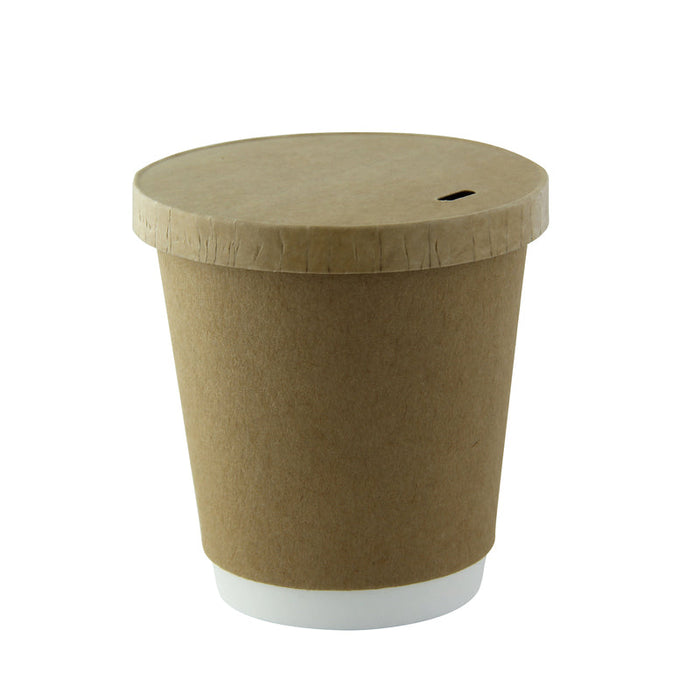 Couvercle carton kraft chaud et froid  H11mm-1000Pcs
