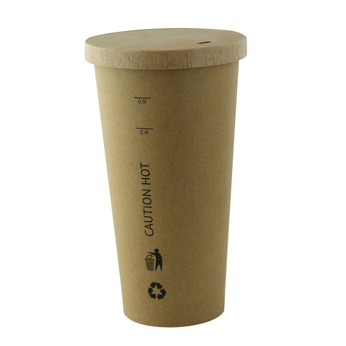 Couvercle carton kraft chaud et froid  H11mm-1000Pcs