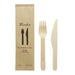 Kit 2/1 de madera: Cuchillo y tenedor A165mm - 50Uds