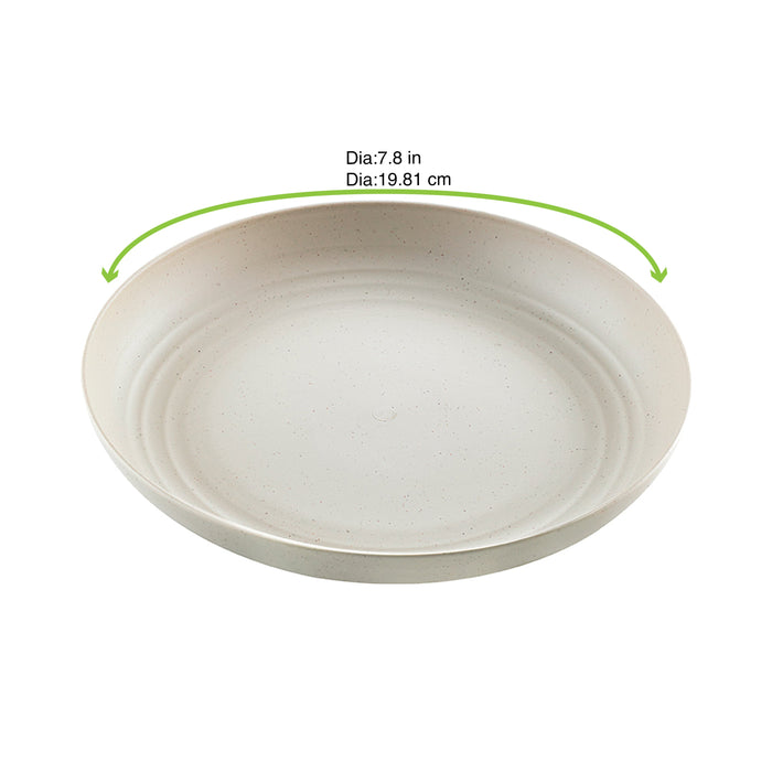 HUSKLY Assiette réemployable composite beige  H30mm-96Pcs