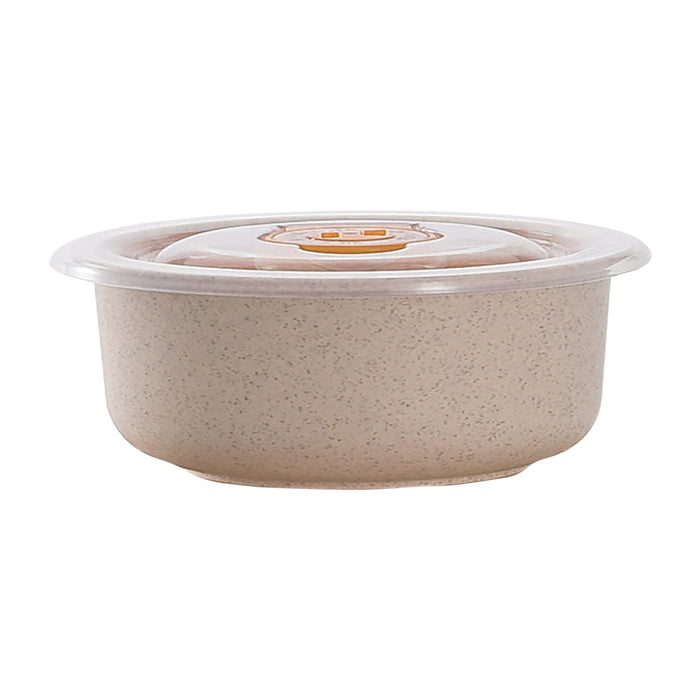 Bol réutilisable en composite beige avec couvercle en plastique PP  H75mm 900ml-20Pcs