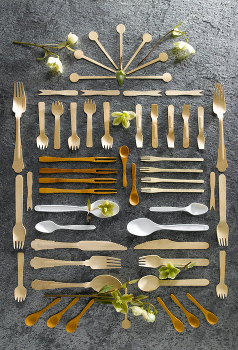Cuillère bois "Baroc Timber"    H193mm-288Pcs