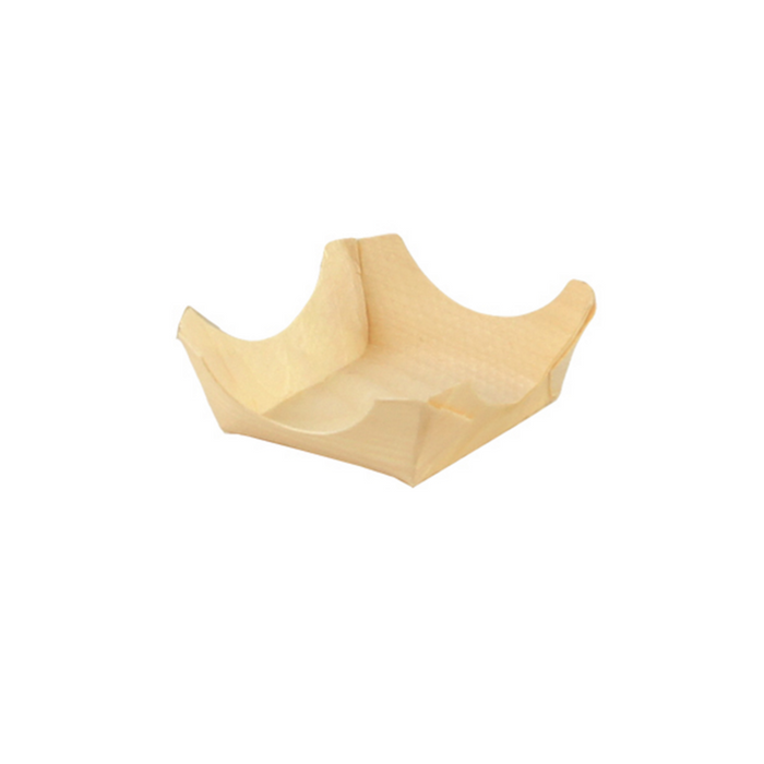 Mini assiette bois carrée 60x60mm H25mm-288Pcs