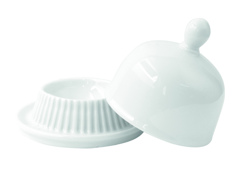 Mini campana de porcelana blanca A80mm - 4Uds