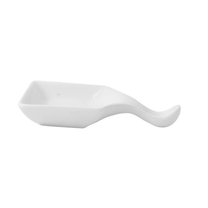 Mini cuchara cuadrada de porcelana blanca 96x53mm A15mm - 4Uds