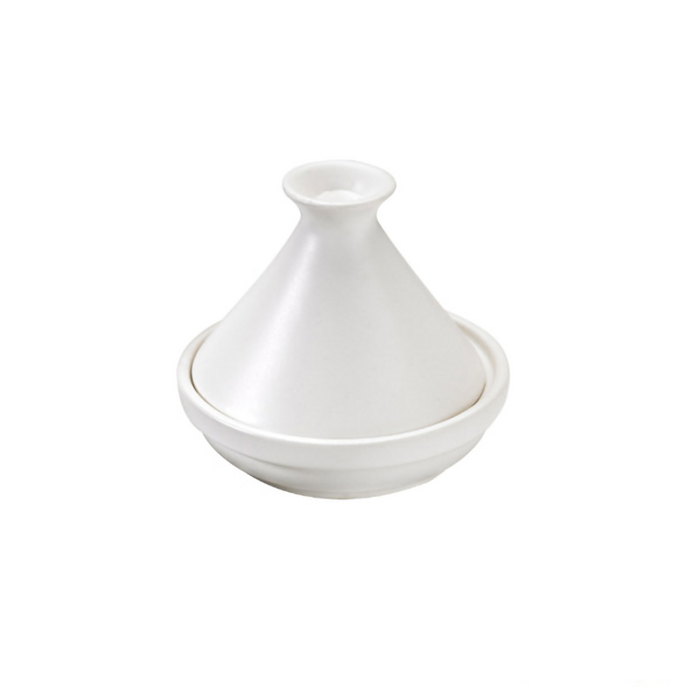 Mini tajin de porcelana blanca A80mm - 4Uds