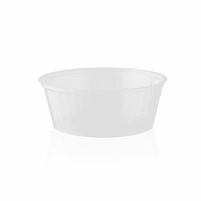 Pot à sauce rond en plastique PS cristal  H47mm 270ml-1000Pcs