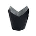 Caissette de cuisson forme tulipe en papier noir ingraissable   H60mm-1200Pcs